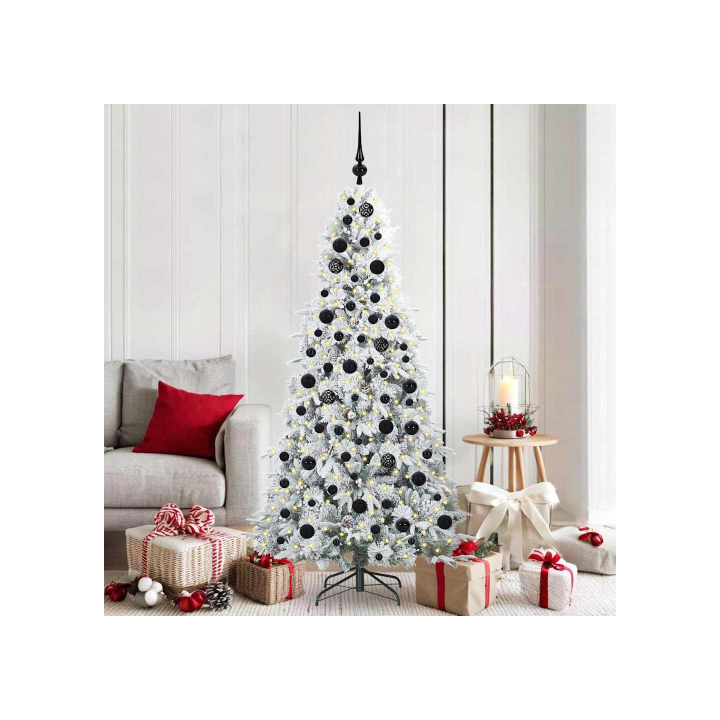 Sapin de Noël Artificiel à Branches Articulées Blanc 180 cm