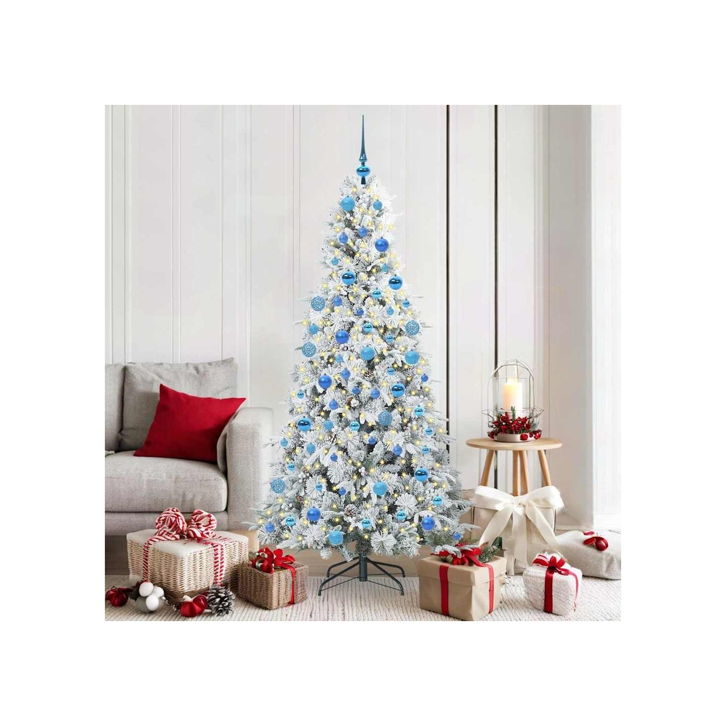 Sapin de Noël Artificiel à Branches Articulées Blanc 180 cm