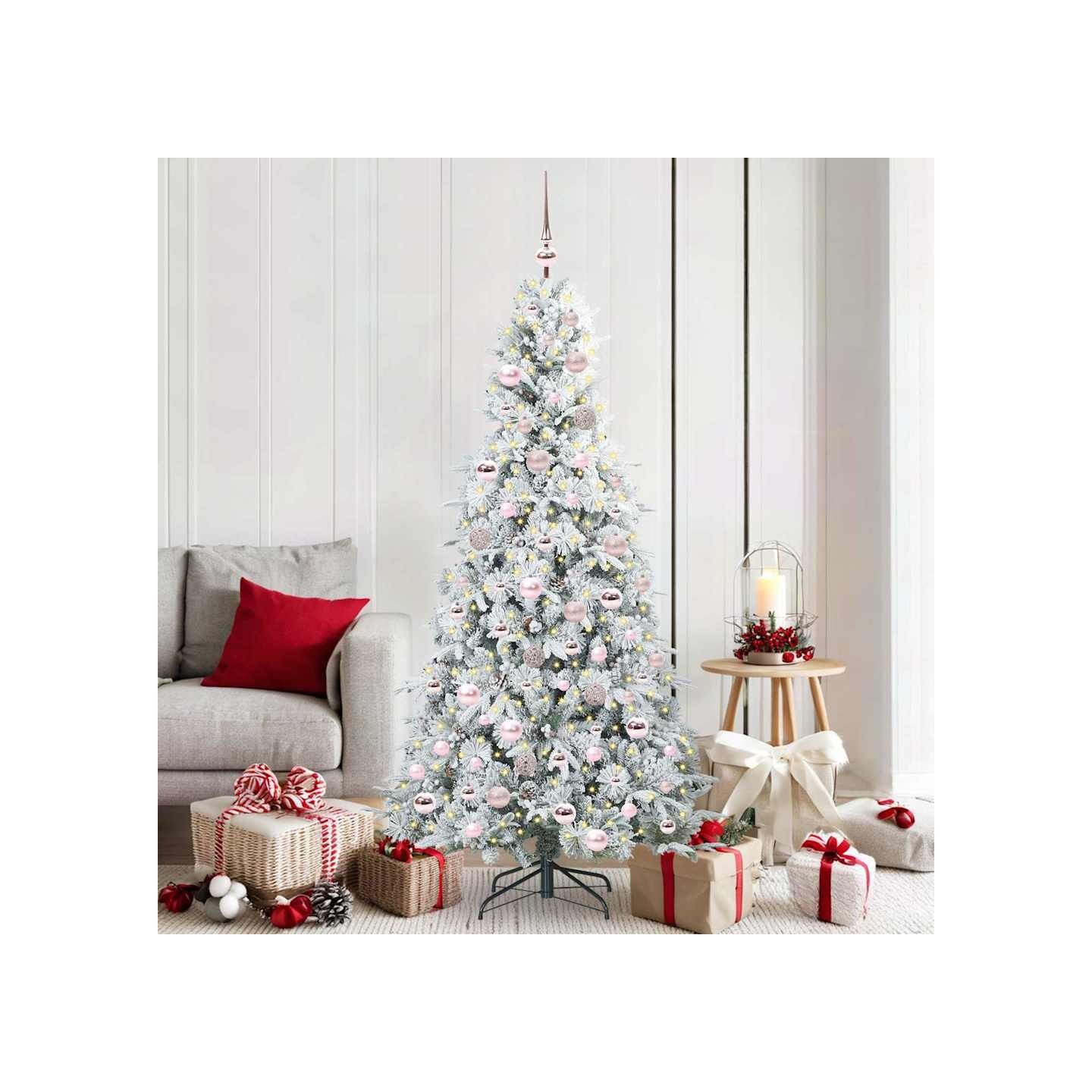Sapin de Noël Artificiel à Branches Articulées Blanc 180 cm