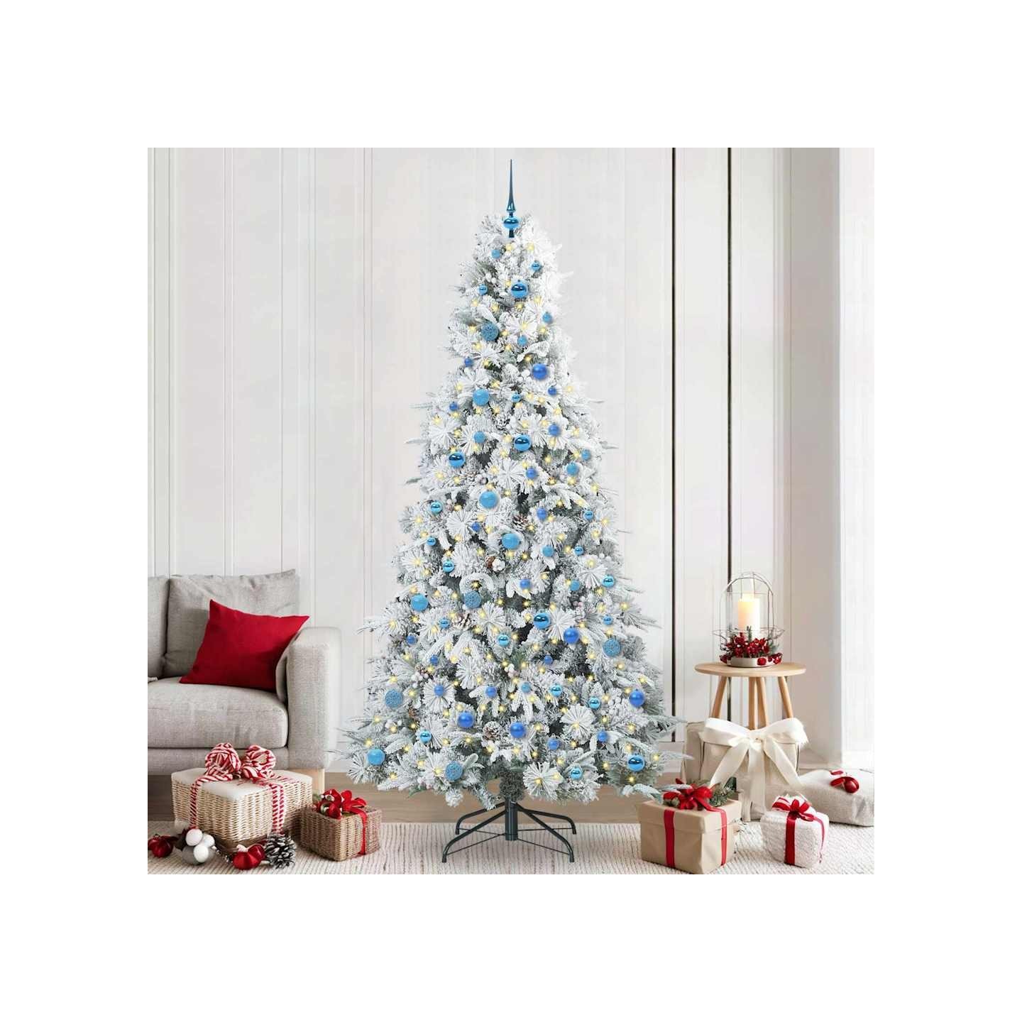 Sapin de Noël Artificiel à Branches Articulées Blanc 240 cm