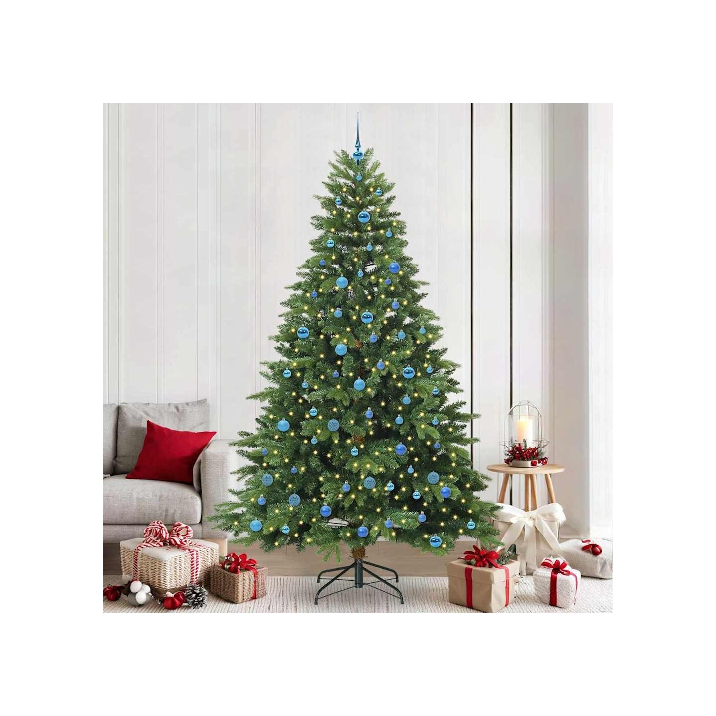 Sapin de Noël artificiel avec 300 LED Vert 240 cm PE et PVC