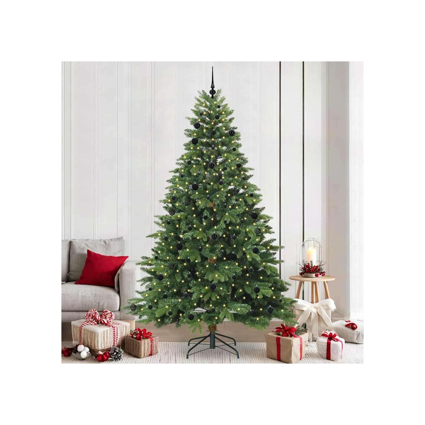Sapin de Noël artificiel avec 300 LED Vert 240 cm PE et PVC