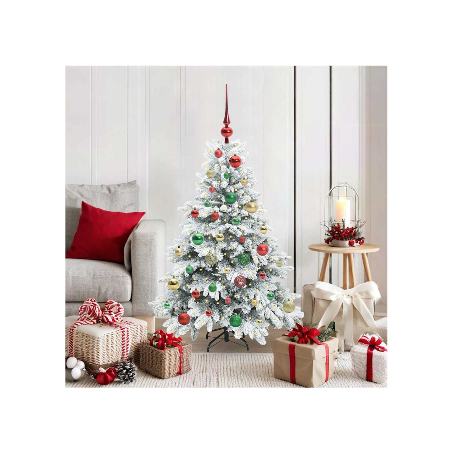 Sapin de Noël artificiel avec 150 LED Blanc 120 cm PE et PVC