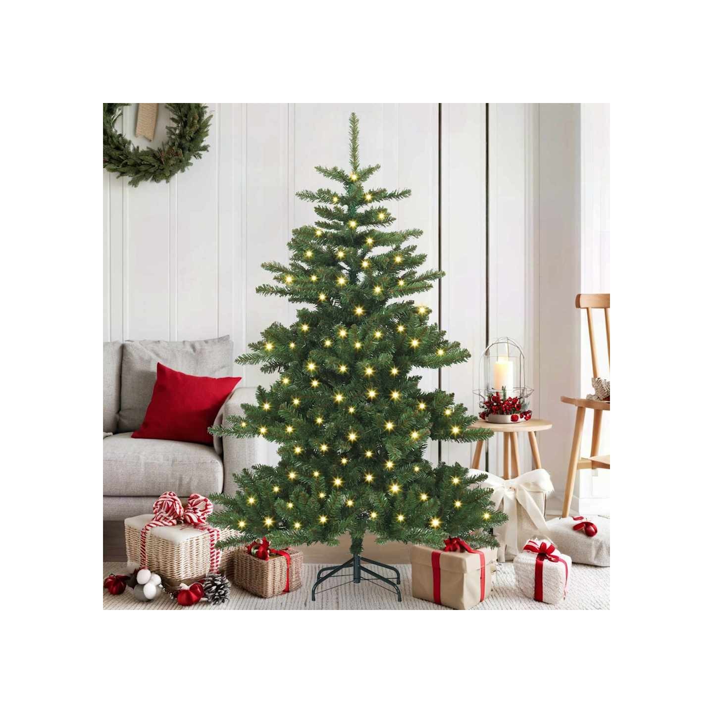 Sapin de Noël Artificiel à Branches Articulées Vert 150 cm