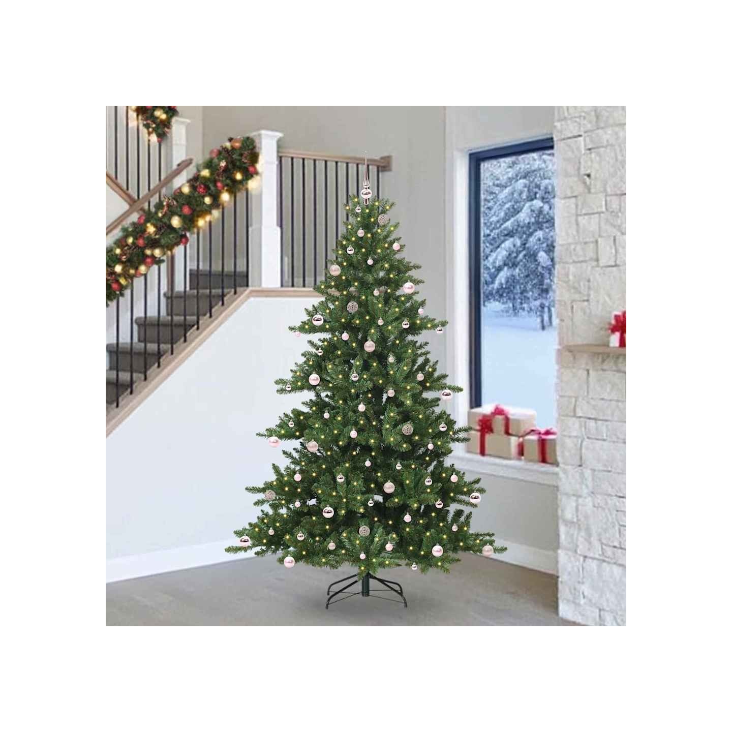 Sapin de Noël Artificiel à Branches Articulées Vert 240 cm