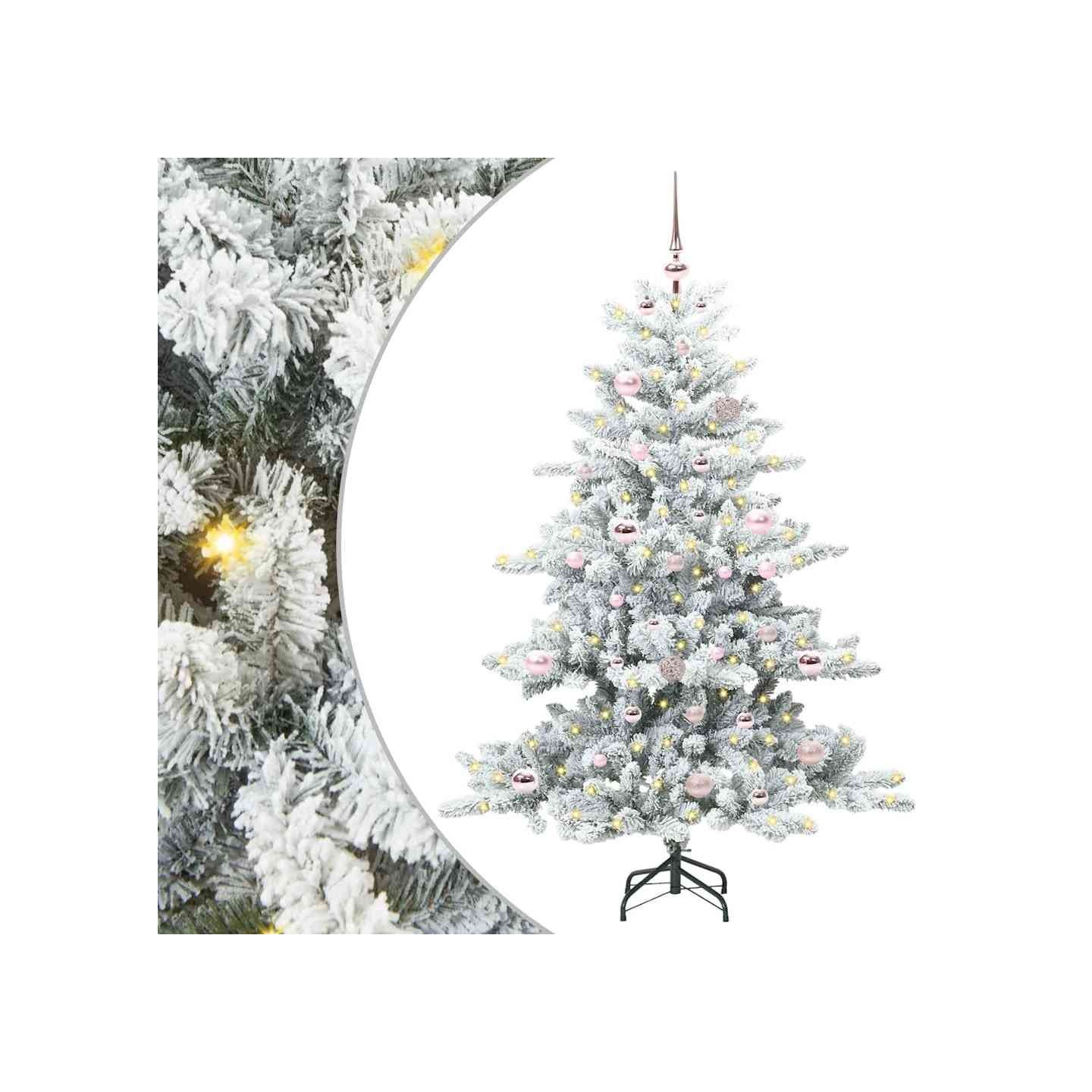 Sapin de Noël Artificiel à Branches Articulées Blanc 150 cm