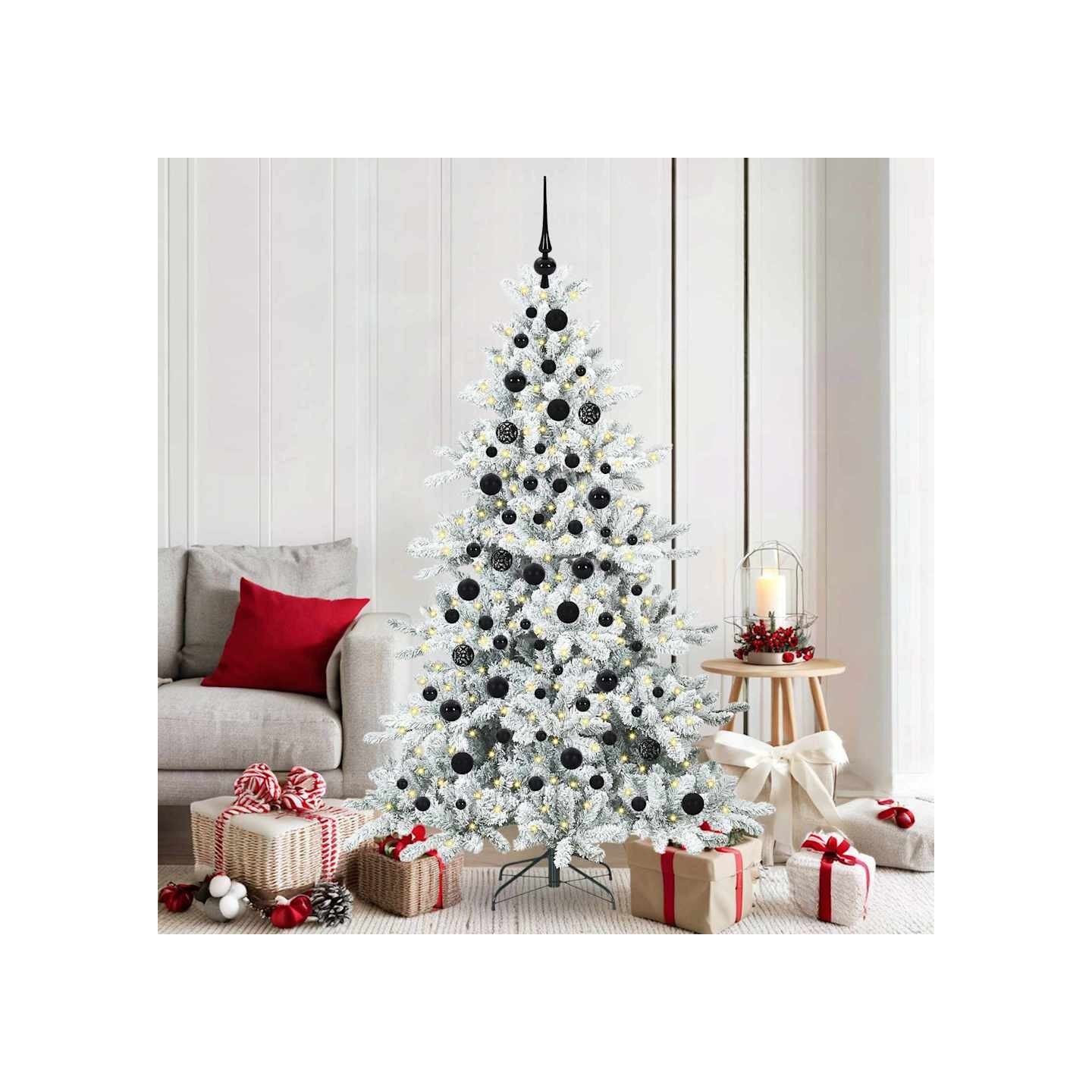 Sapin de Noël Artificiel à Branches Articulées Blanc 180 cm