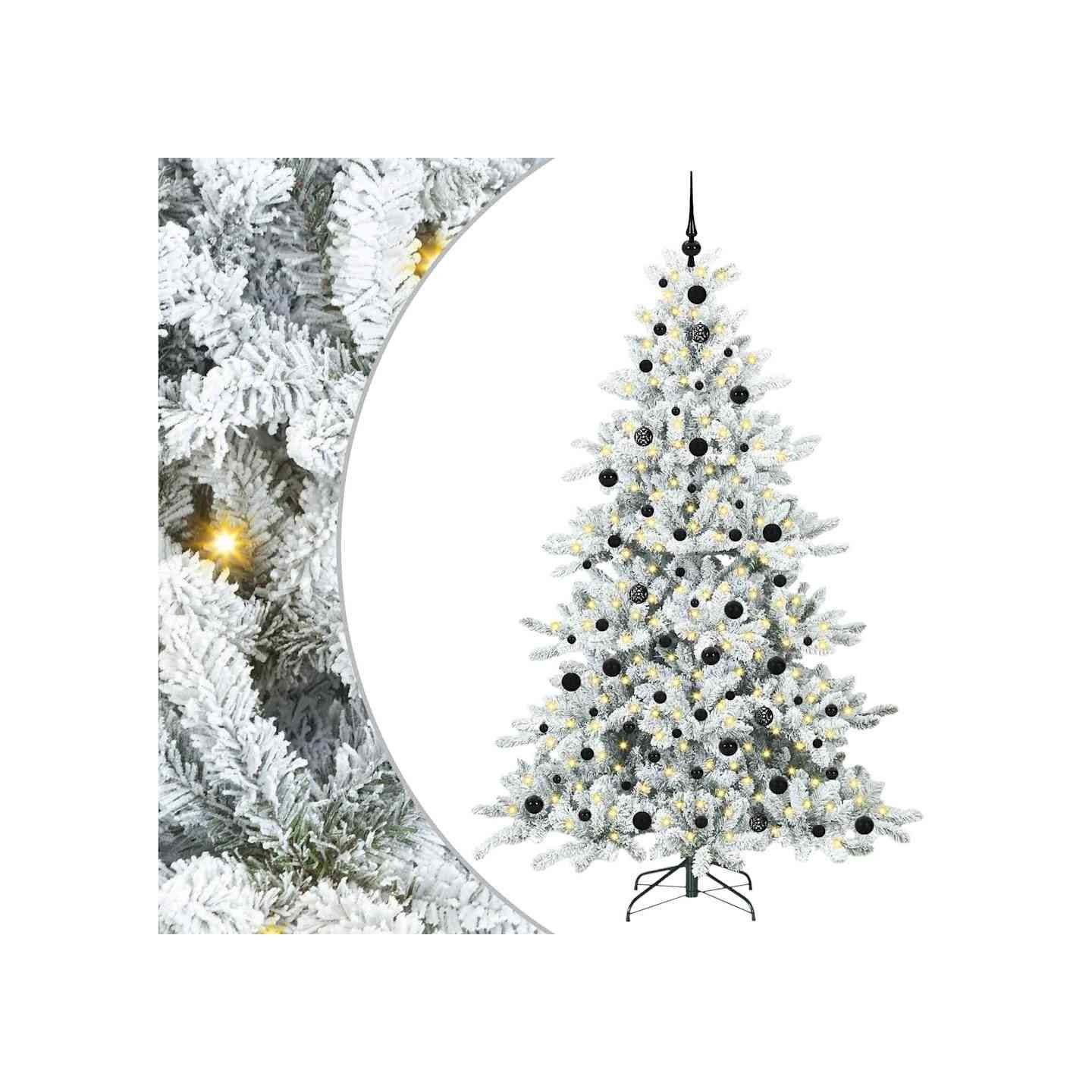 Sapin de Noël Artificiel à Branches Articulées Blanc 210 cm
