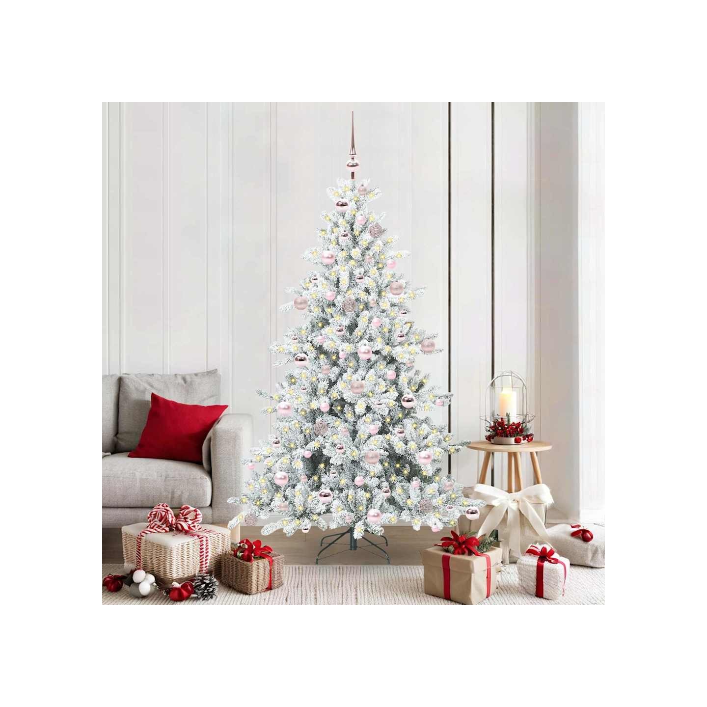 Sapin de Noël Artificiel à Branches Articulées Blanc 180 cm