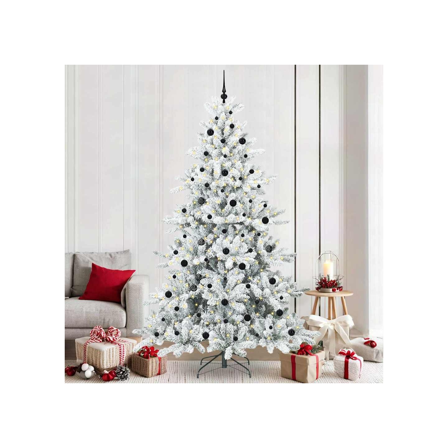 Sapin de Noël Artificiel à Branches Articulées Blanc 240 cm