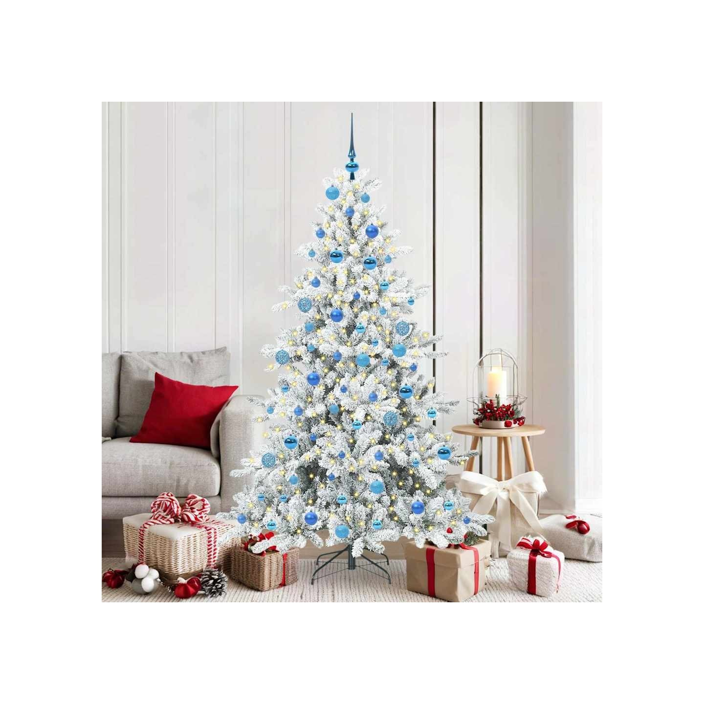 Sapin de Noël Artificiel à Branches Articulées Blanc 180 cm