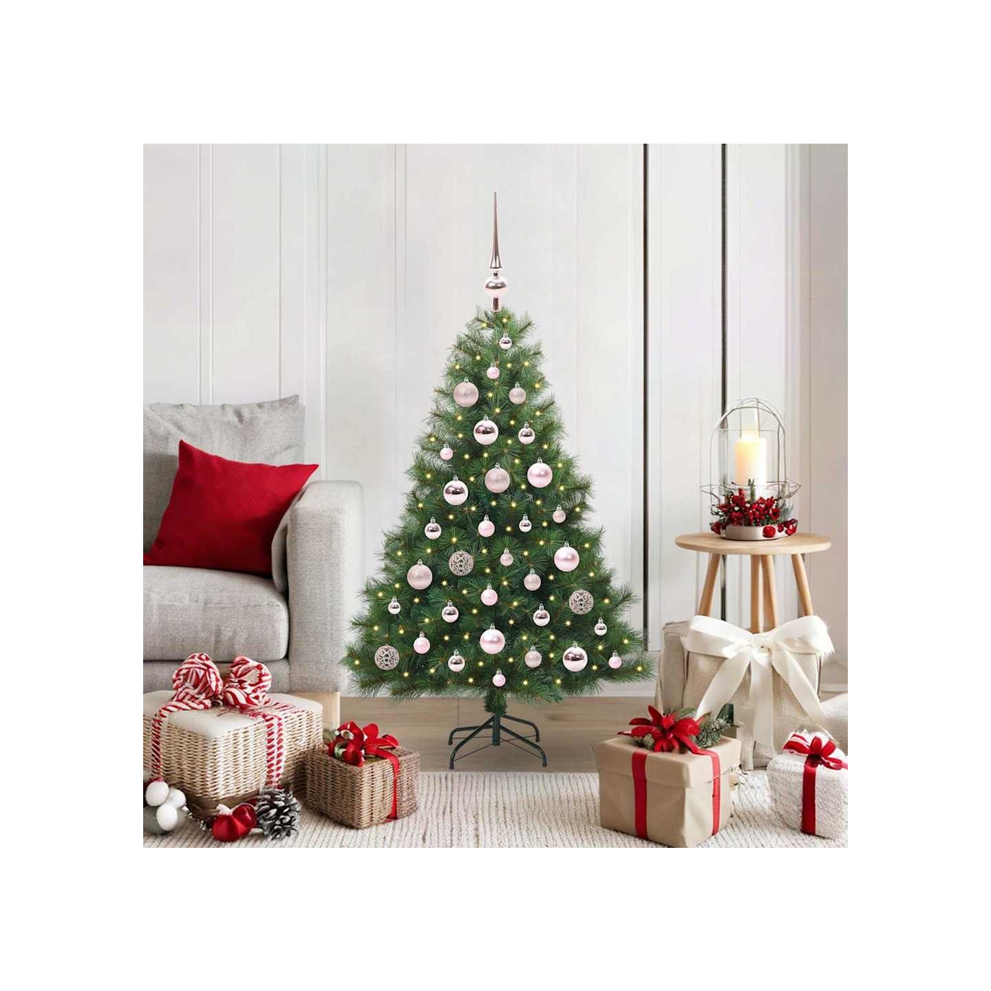Sapin de Noël artificiel avec 150 LED Vert 120 cm PE et PVC