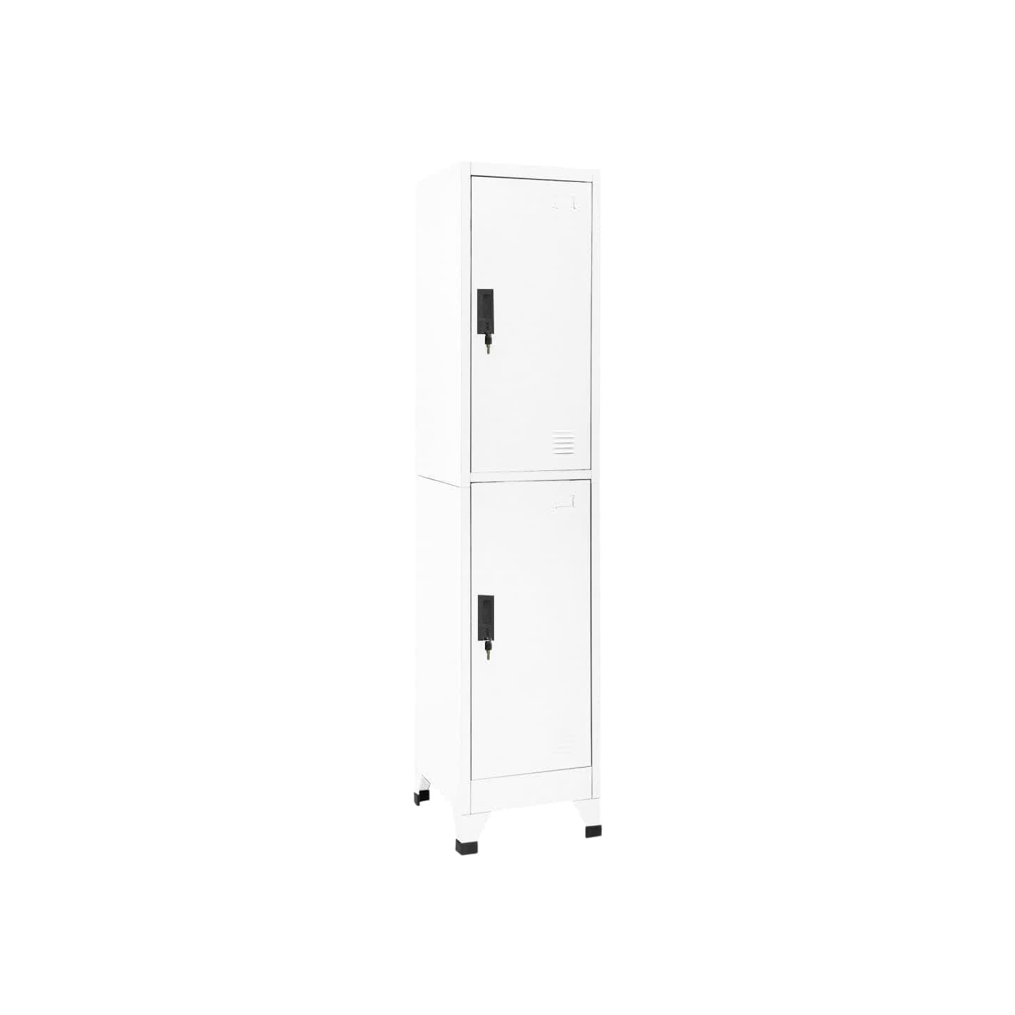 Armoire à casiers Blanc 38x45x180 cm Acier
