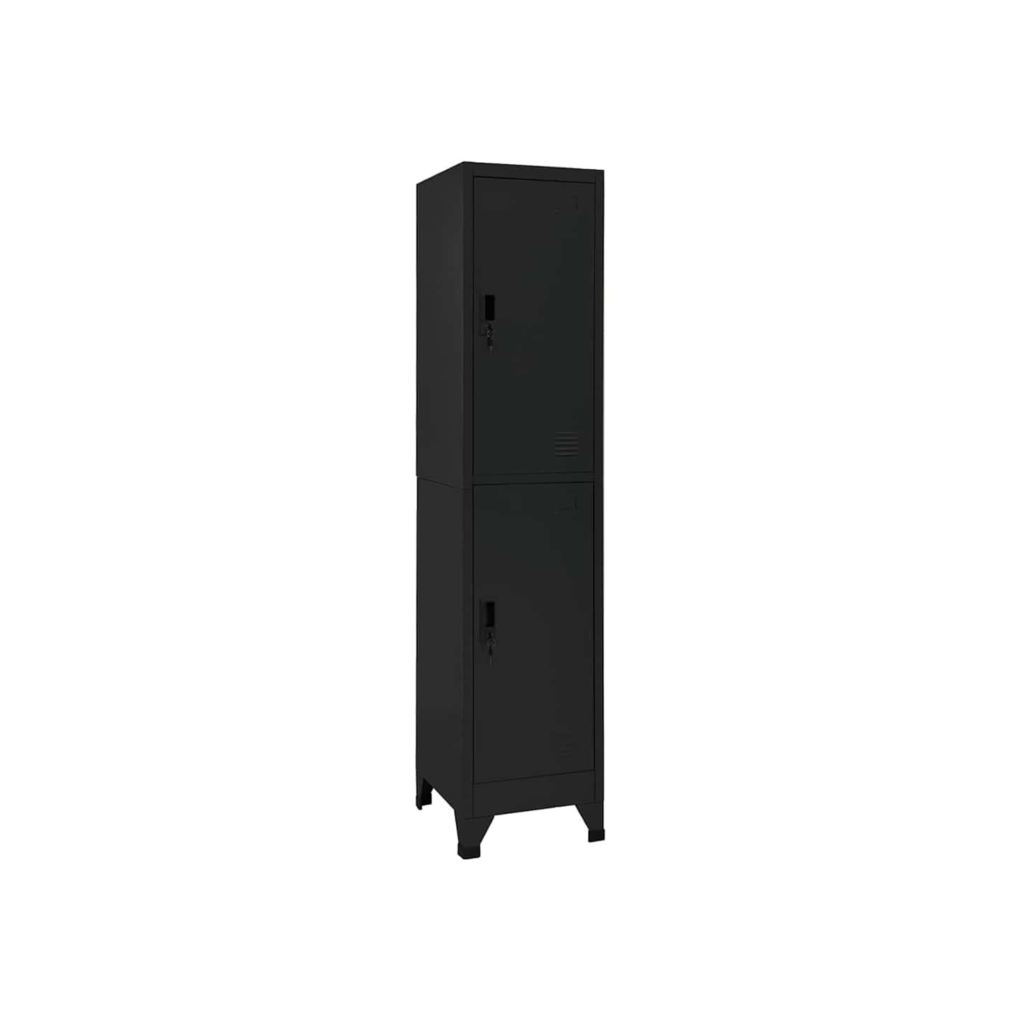 Armoire à casiers Noir 38x45x180 cm Acier