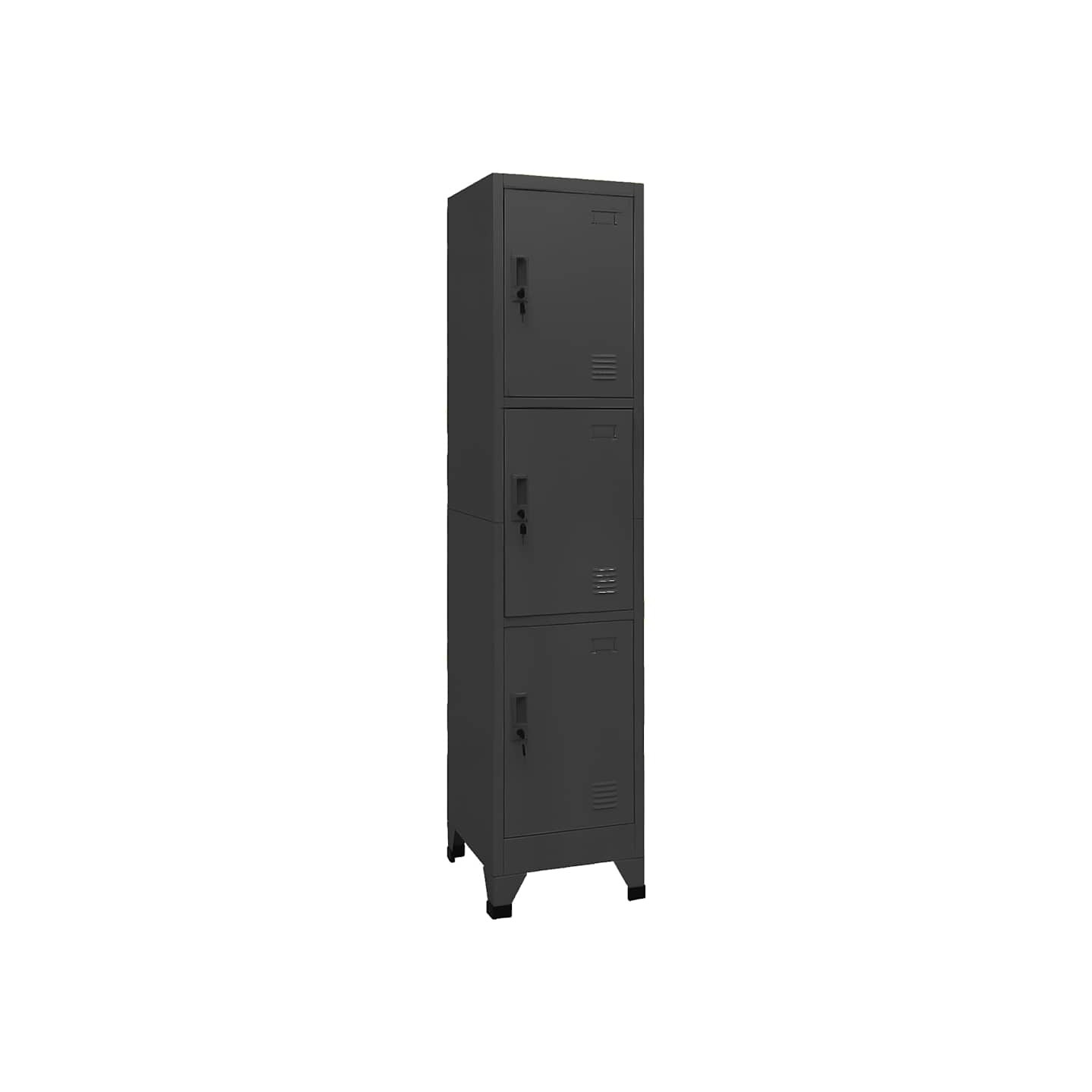 Armoire à casiers Anthracite 38x45x180 cm Acier