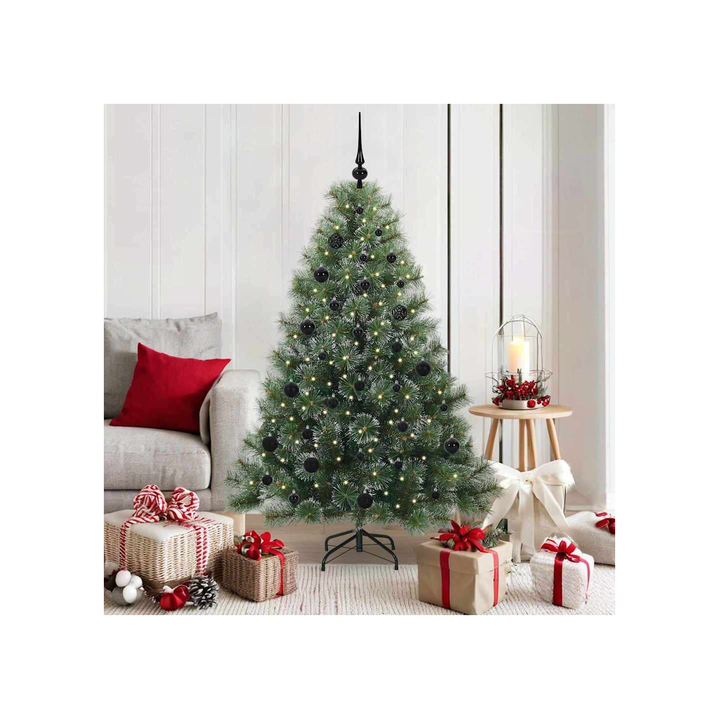 Sapin de Noël artificiel avec 150 LED Vert 150 cm PE et PVC