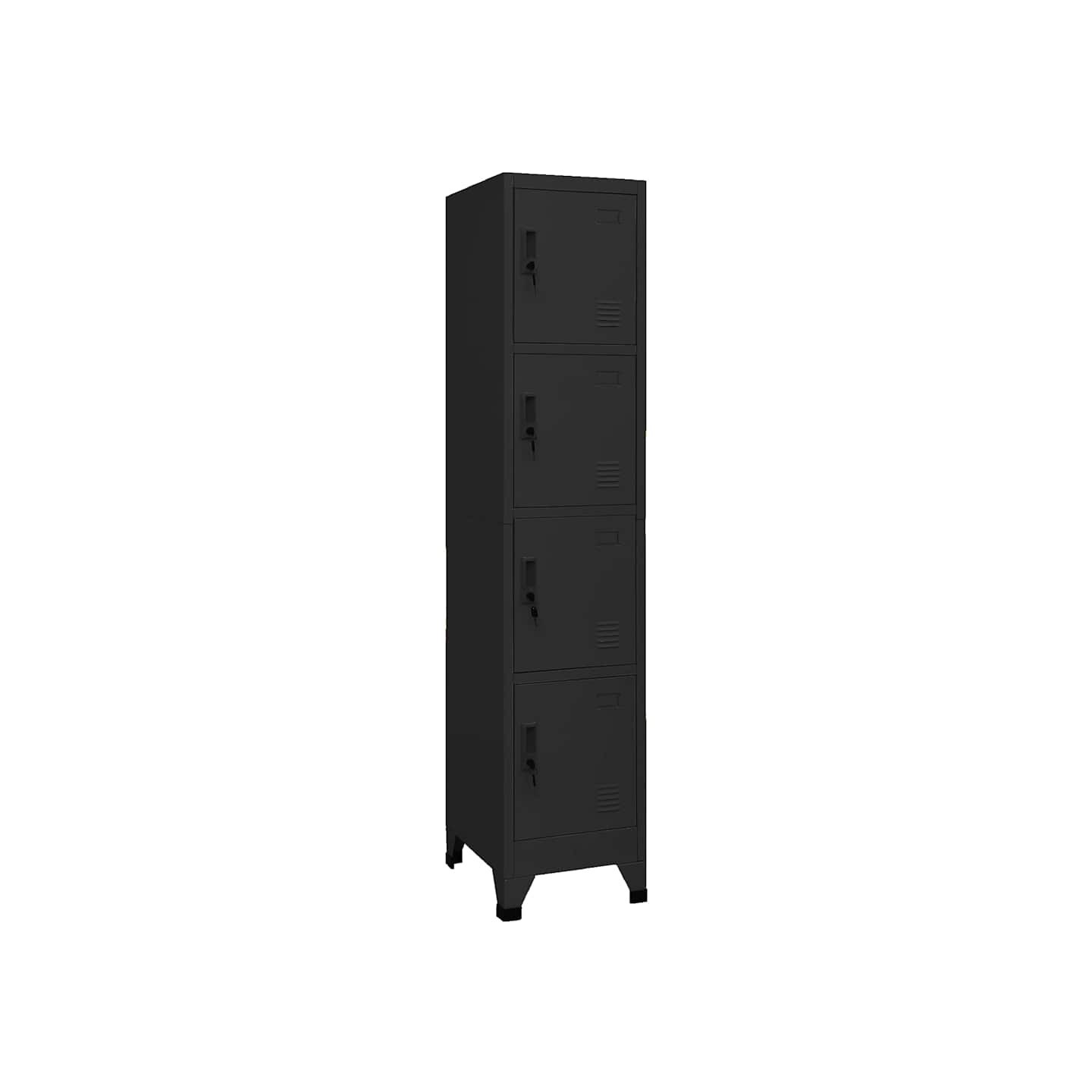 Armoire à casiers Noir 38x45x180 cm Acier