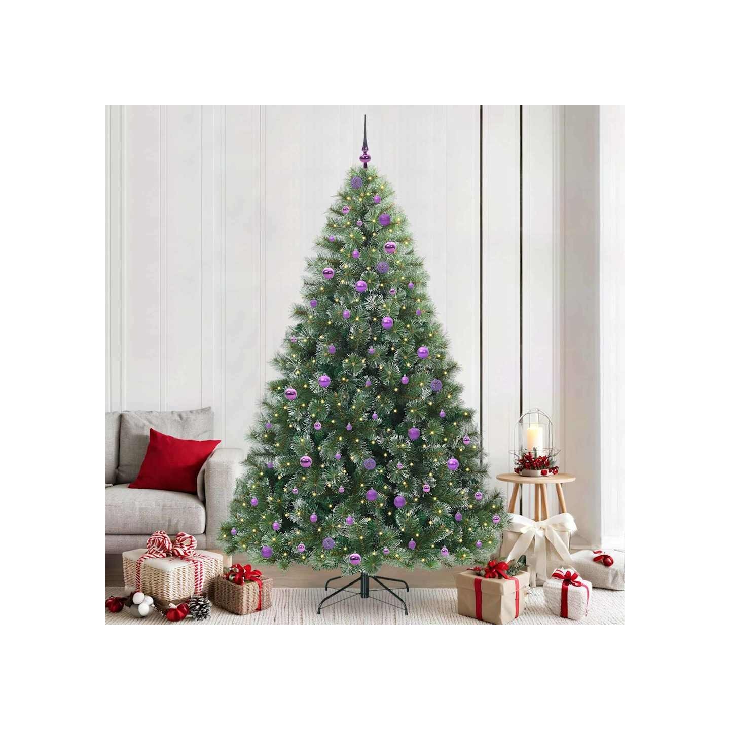 Sapin de Noël artificiel avec 300 LED Vert 240 cm PE et PVC