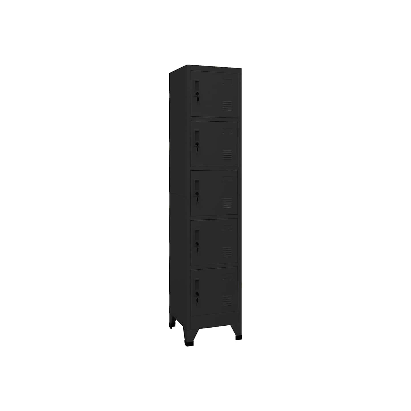 Armoire à casiers Noir 38x40x180 cm Acier