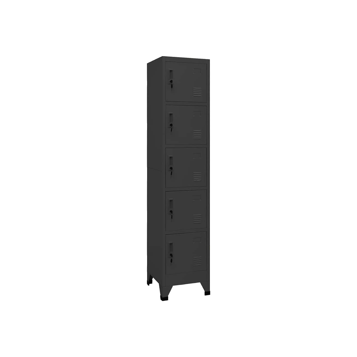 Armoire à casiers Anthracite 38x40x180 cm Acier
