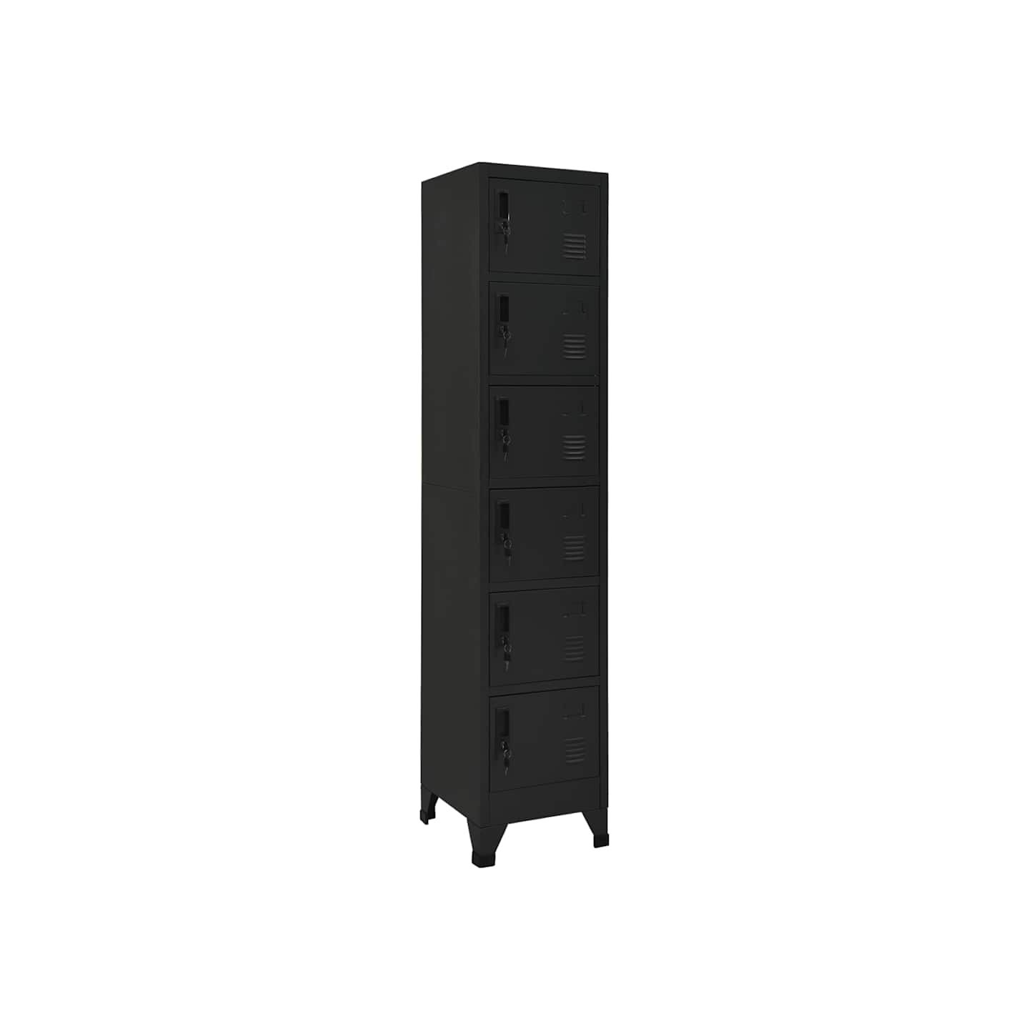 Armoire à casiers Noir 38x40x180 cm Acier