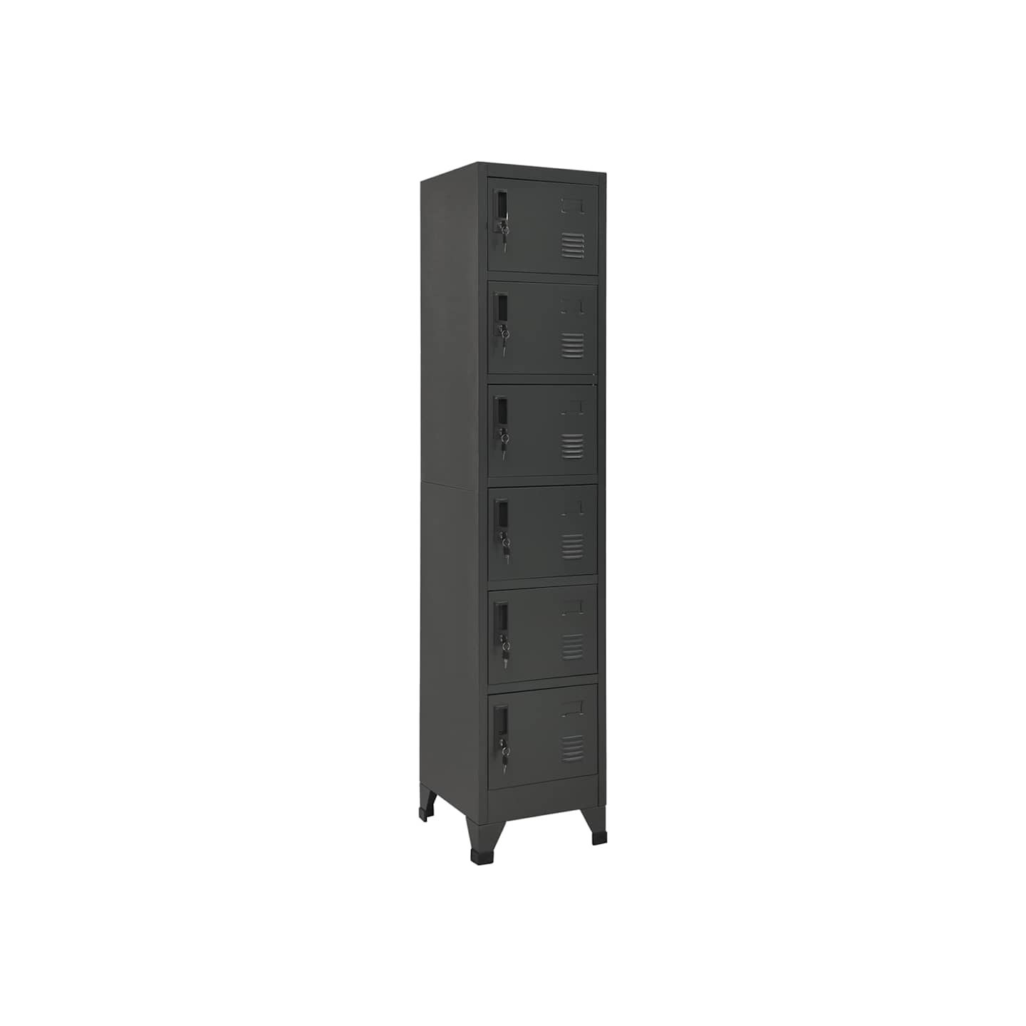 Armoire à casiers Anthracite 38x40x180 cm Acier