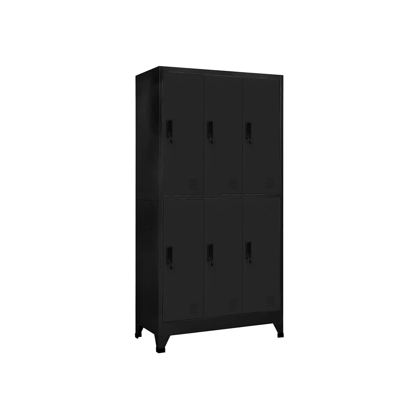 Armoire à casiers Noir 90x45x180 cm Acier