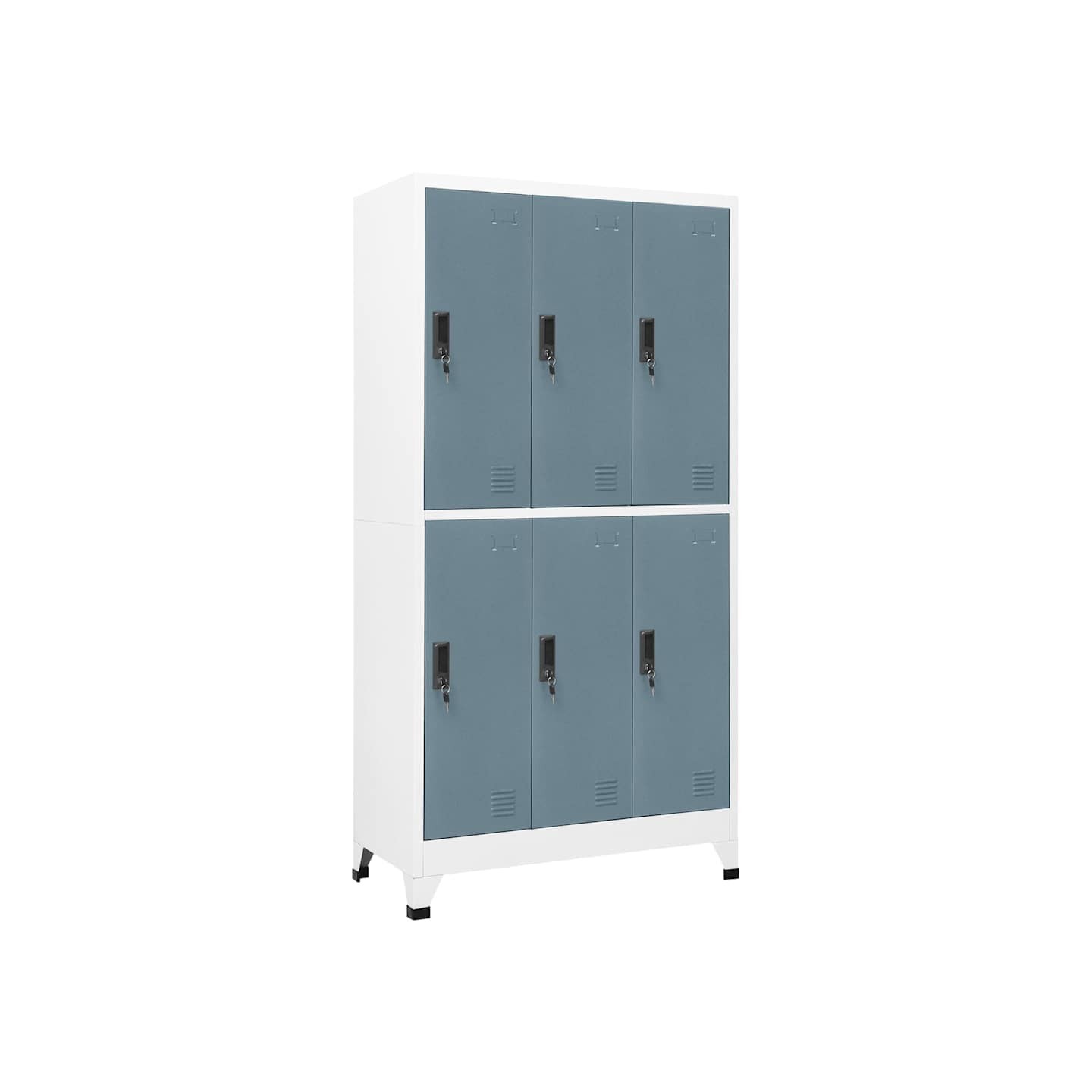 Armoire à casiers Gris clair et gris foncé 90x45x180 cm Acier