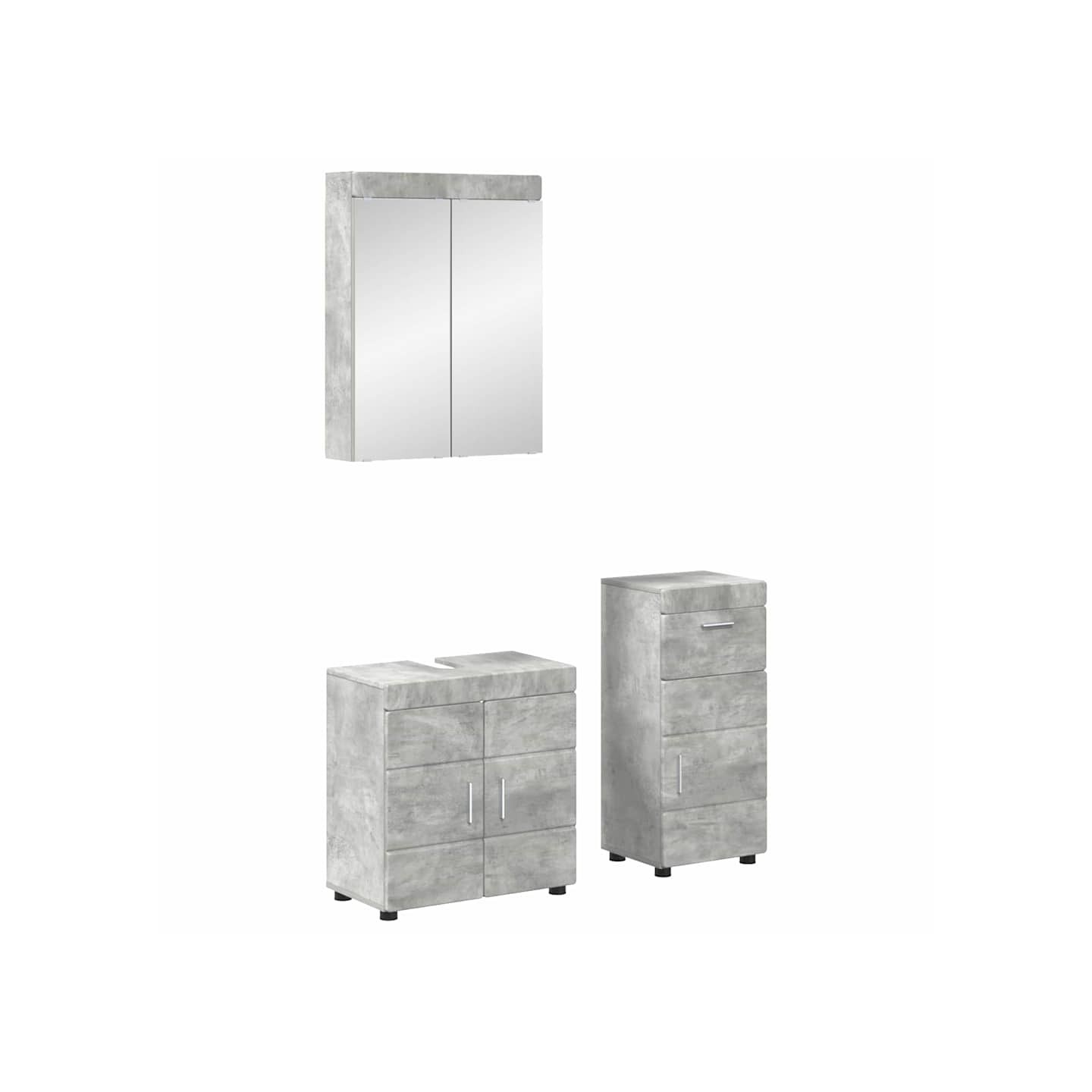 Ensemble de mobilier de salle de bain TULUM 3 pc Gris béton