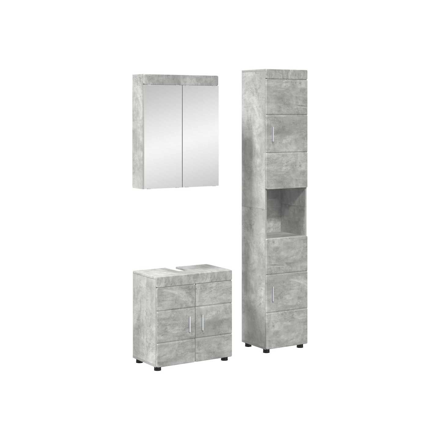 Ensemble de mobilier de salle de bain TULUM 3 pc Gris béton