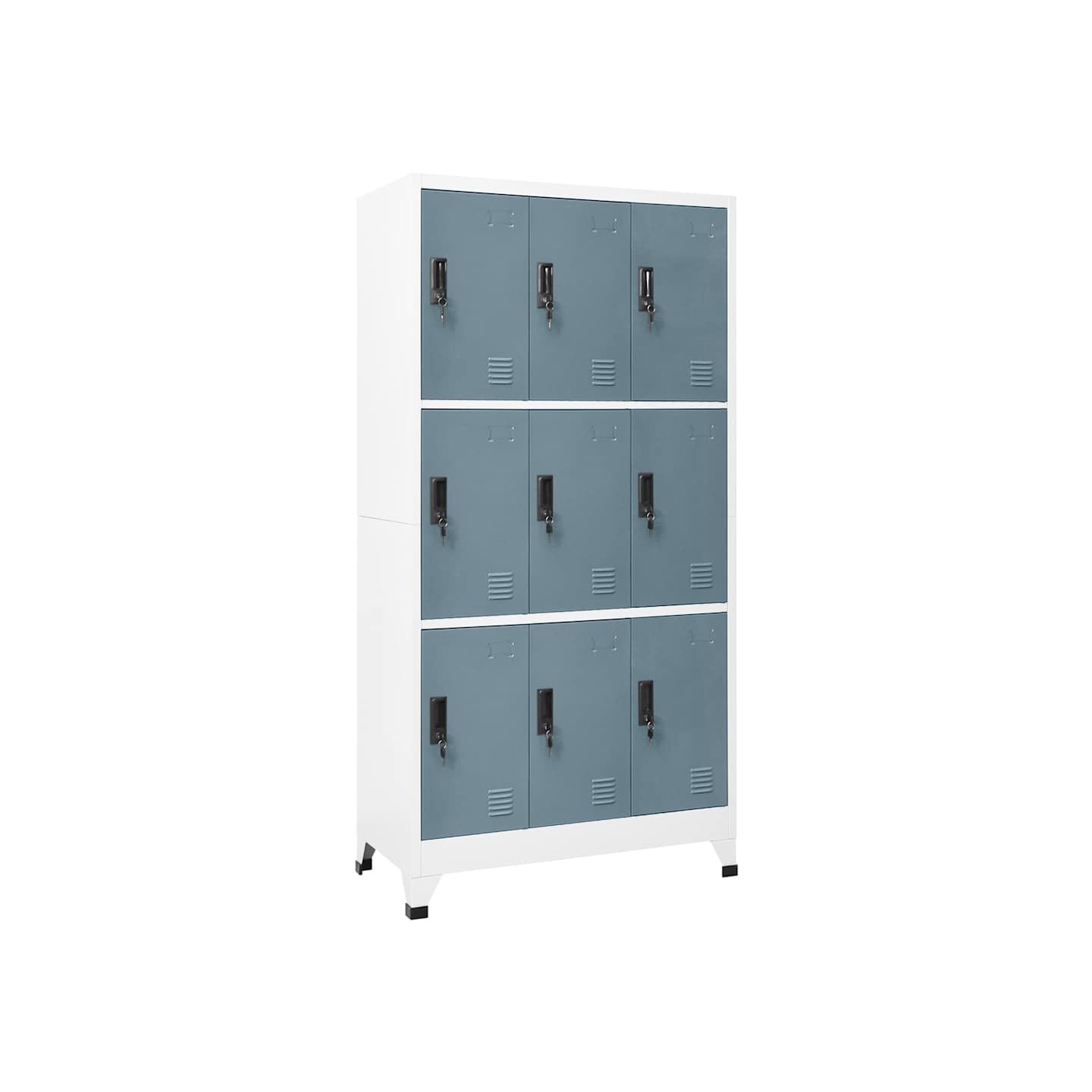 Armoire à casiers Gris clair et gris foncé 90x45x180 cm Acier