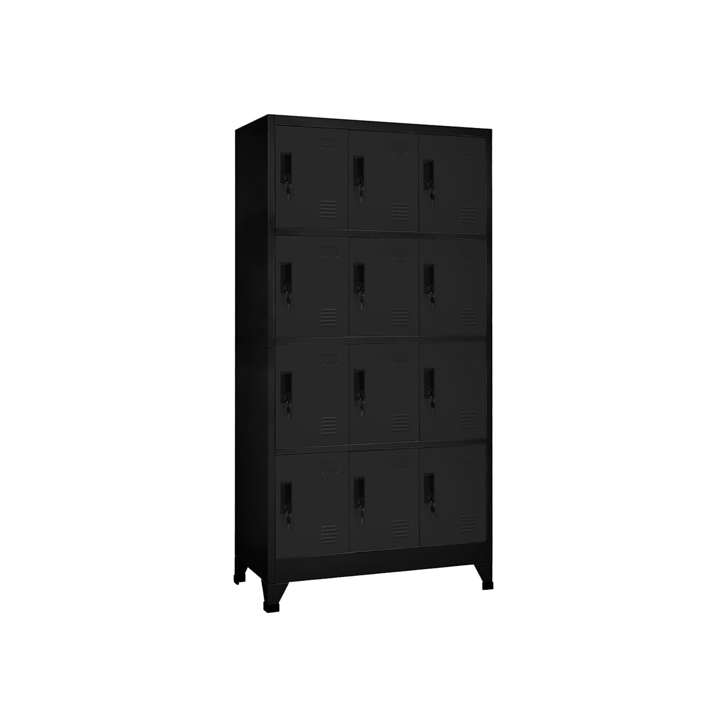 Armoire à casiers Noir 90x45x180 cm Acier