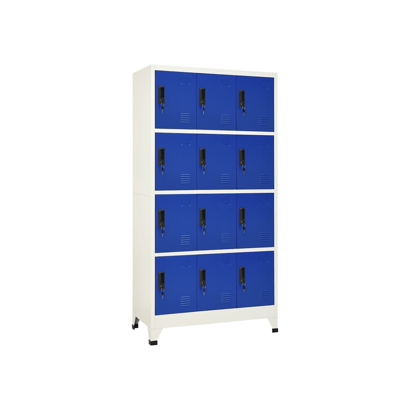 Armoire à casiers Gris et bleu 90x45x180 cm Acier