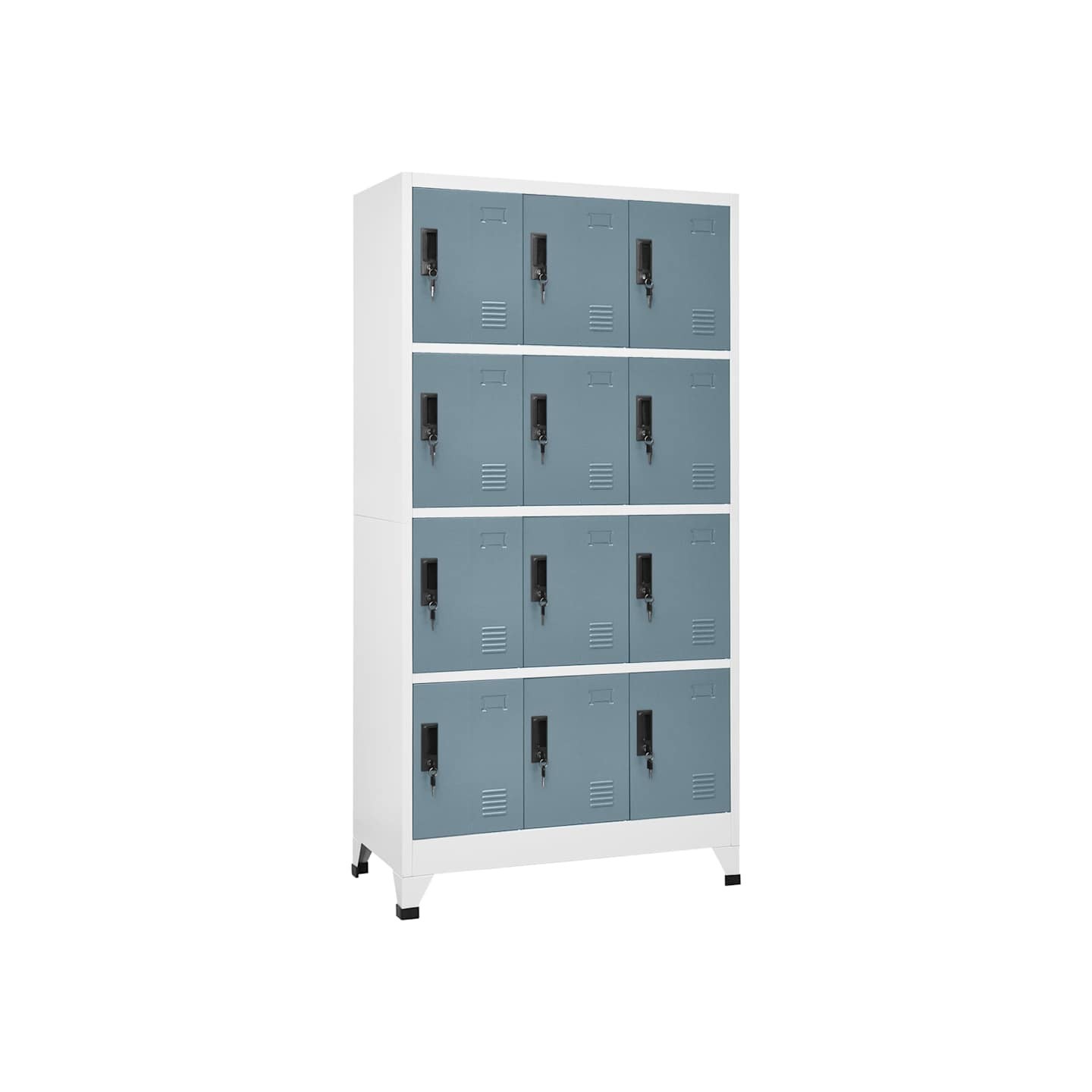 Armoire à casiers Gris clair et gris foncé 90x45x180 cm Acier