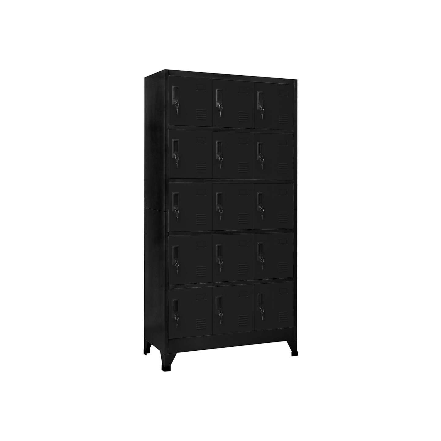 Armoire à casiers Noir 90x40x180 cm Acier