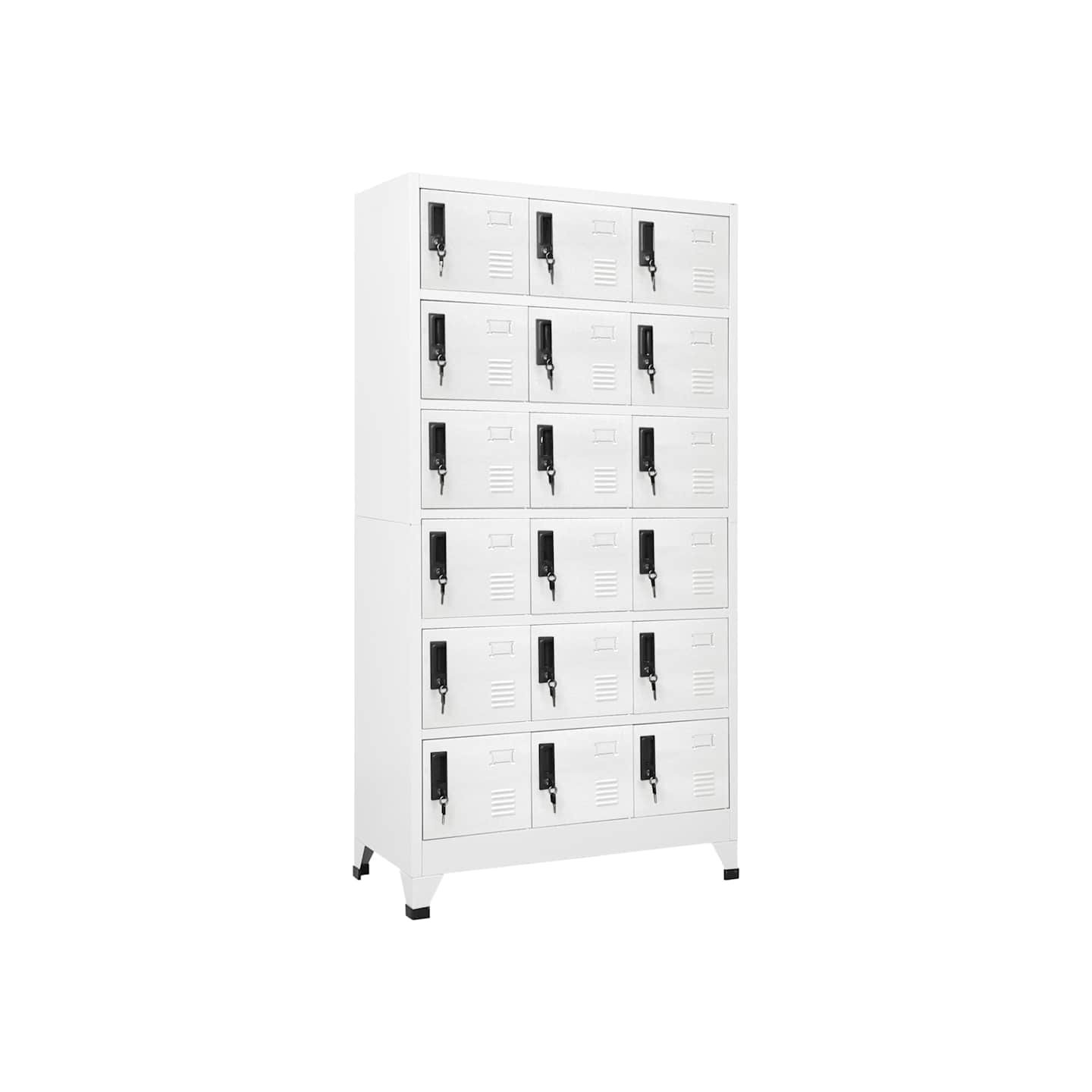 Armoire à casiers Blanc 90x40x180 cm Acier