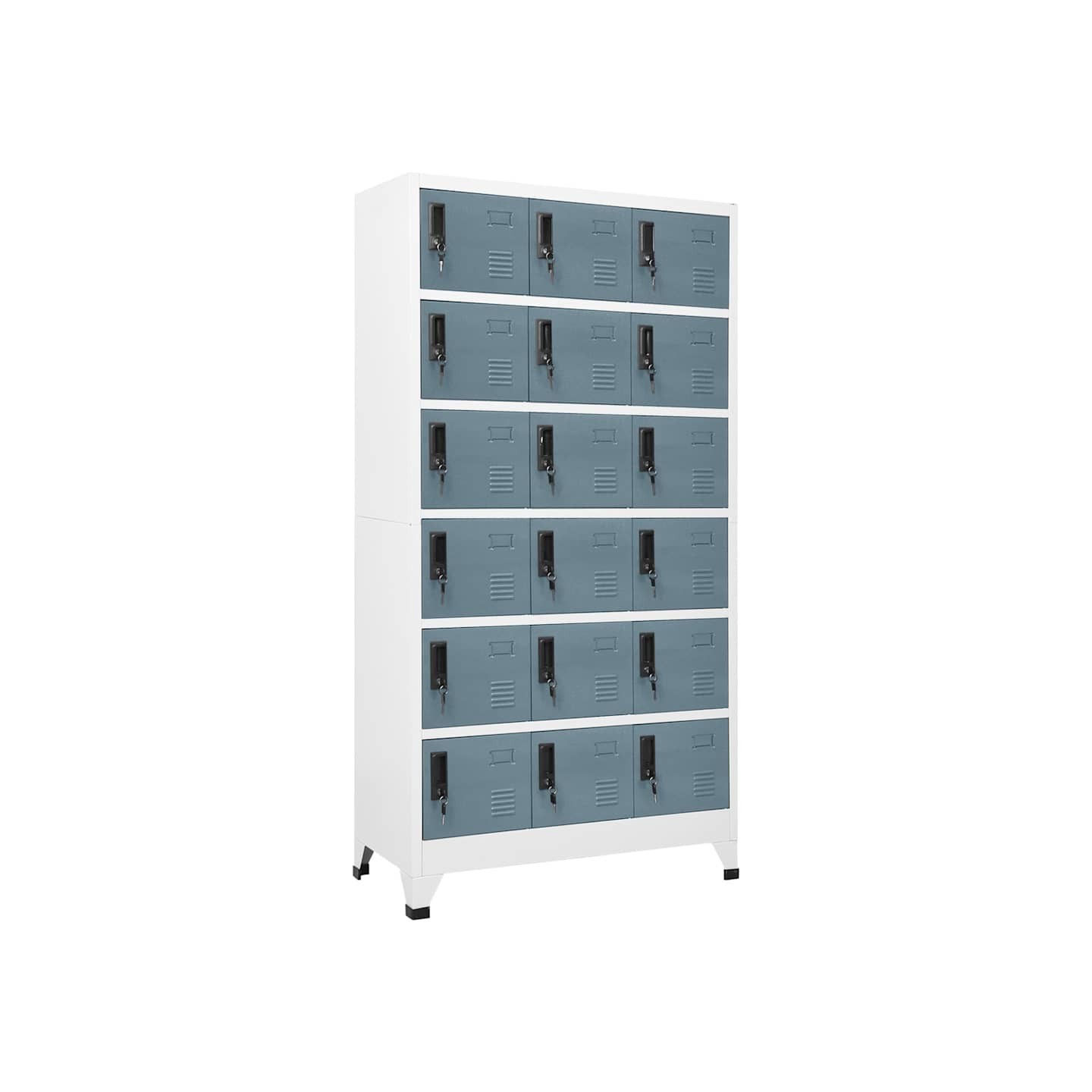 Armoire à casiers Gris clair et gris foncé 90x40x180 cm Acier