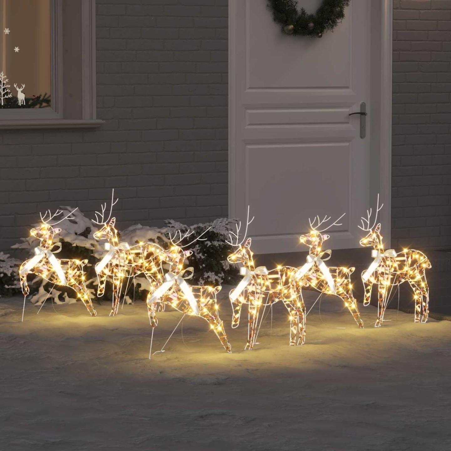 Renne de Noël 6 pc 180 LED Blanc chaud