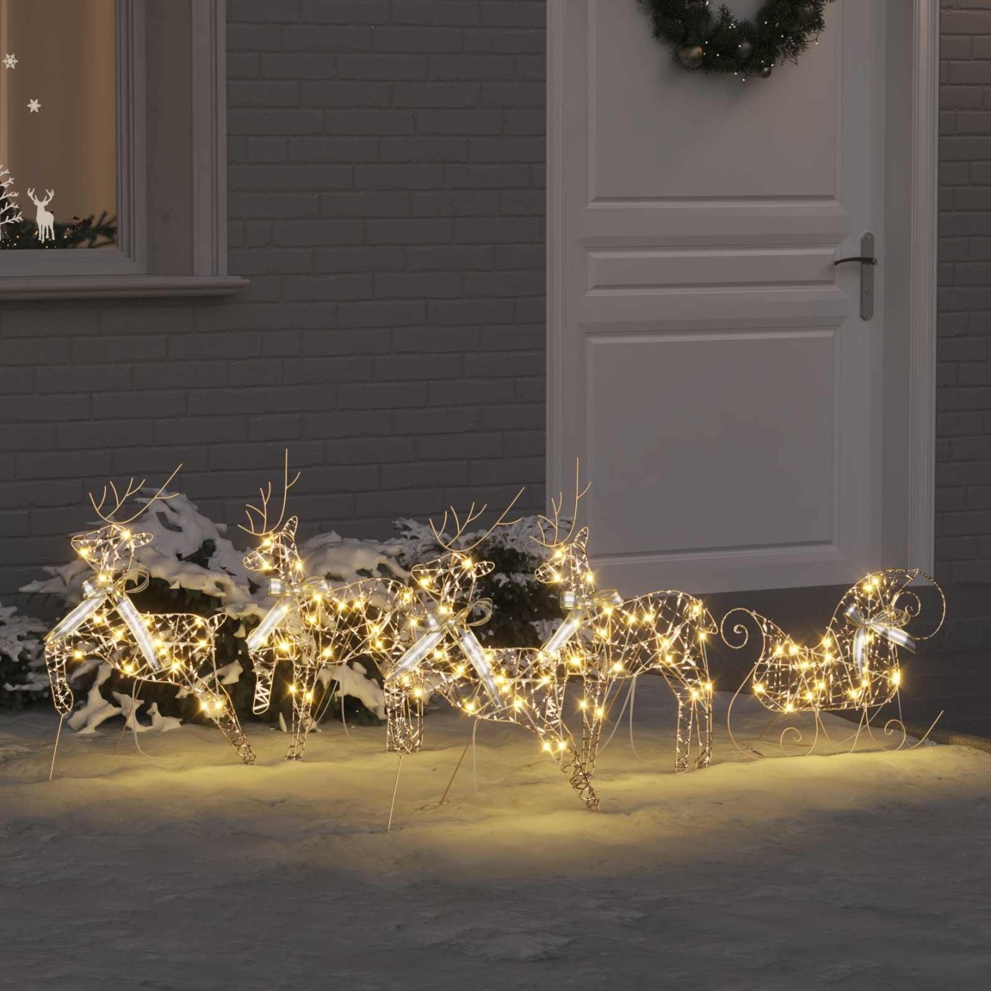 Rennes LED 5 pc 40 LED Doré 44 x 18 x 65,5 cm PET