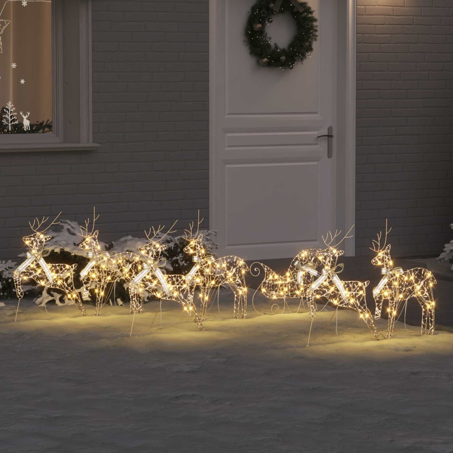 Rennes LED 7 pc 40 LED Doré 44 x 18 x 65,5 cm PET
