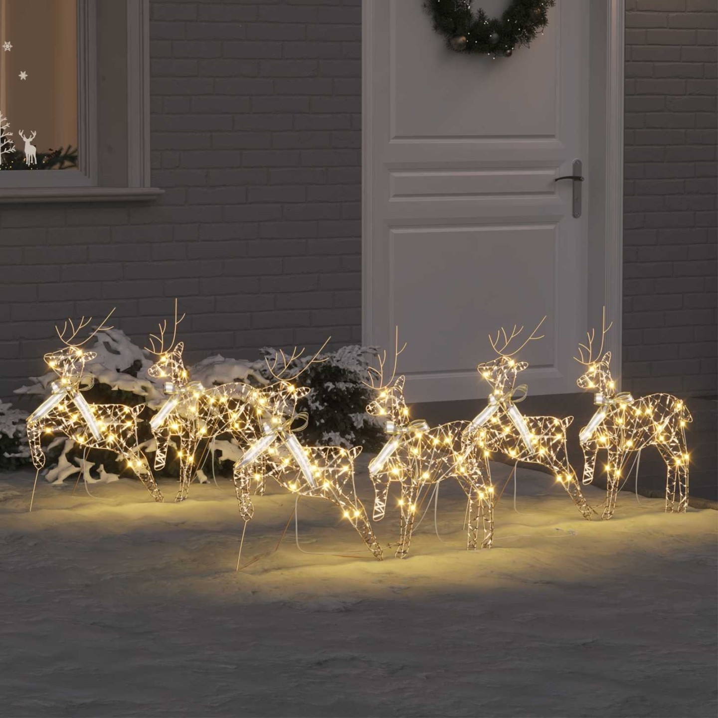 Renne de Noël 6 pc 180 LED Blanc chaud