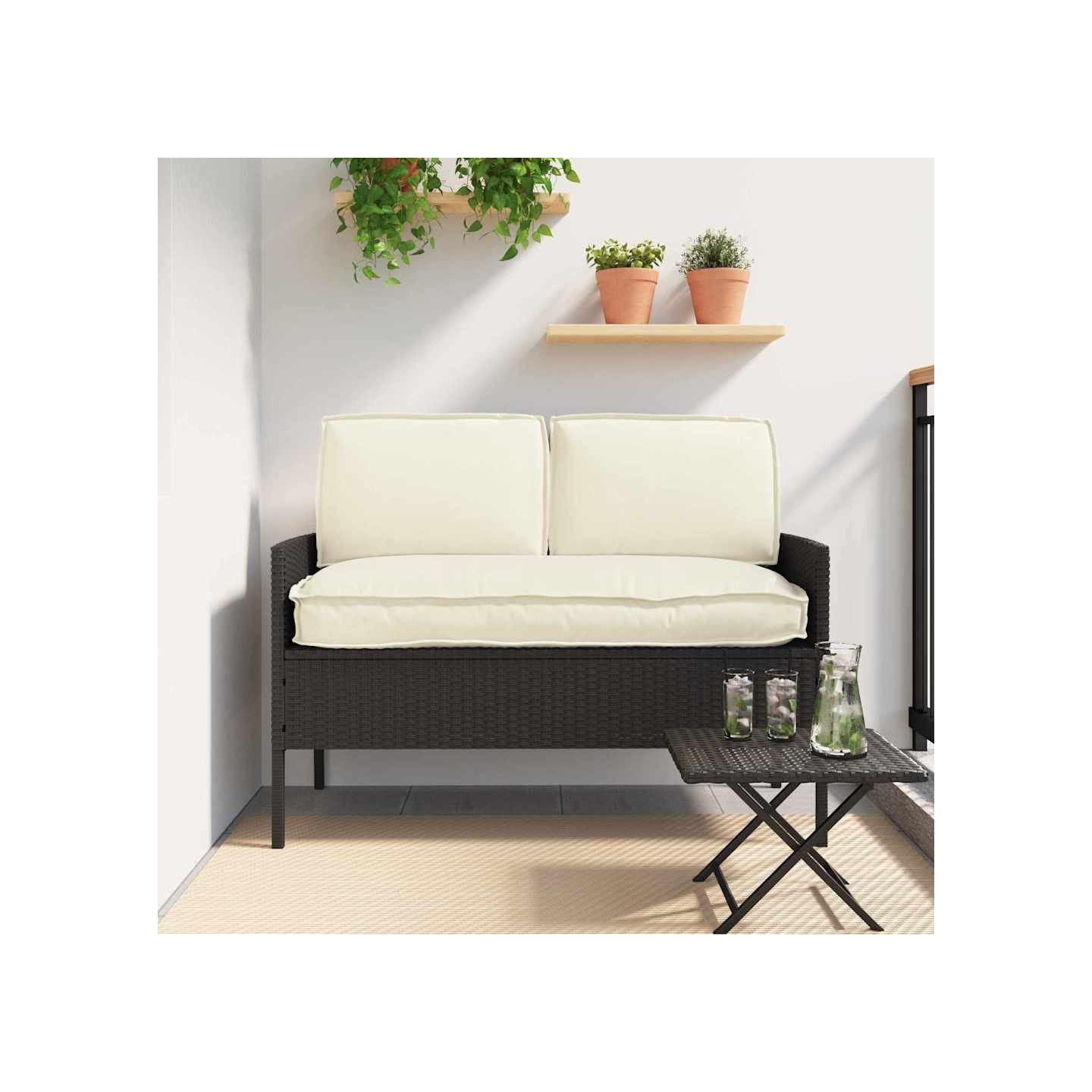 Ensemble de coussins Tissu Oxford Crème 120 x 50 x 52 cm