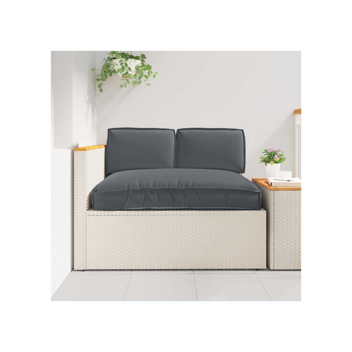 Ensemble de coussins Tissu Oxford Anthracite 120 x 80 x 52 cm