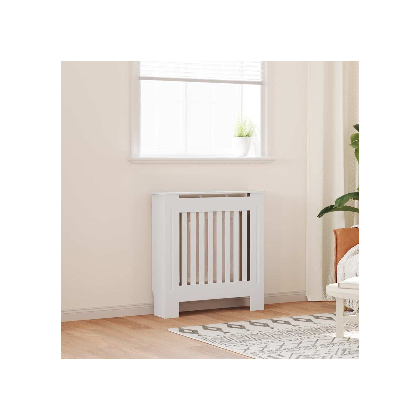 Cache-Radiateur 2 pc Blanc 78 x 19 x 81,5 cm Bois d'ingénierie