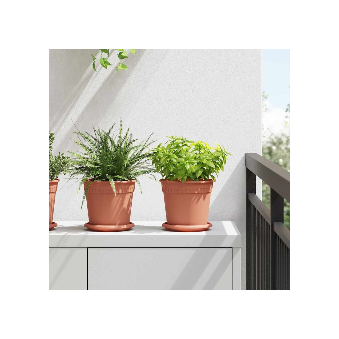 Pots de plantes 24 pc Rouge brique Plastique