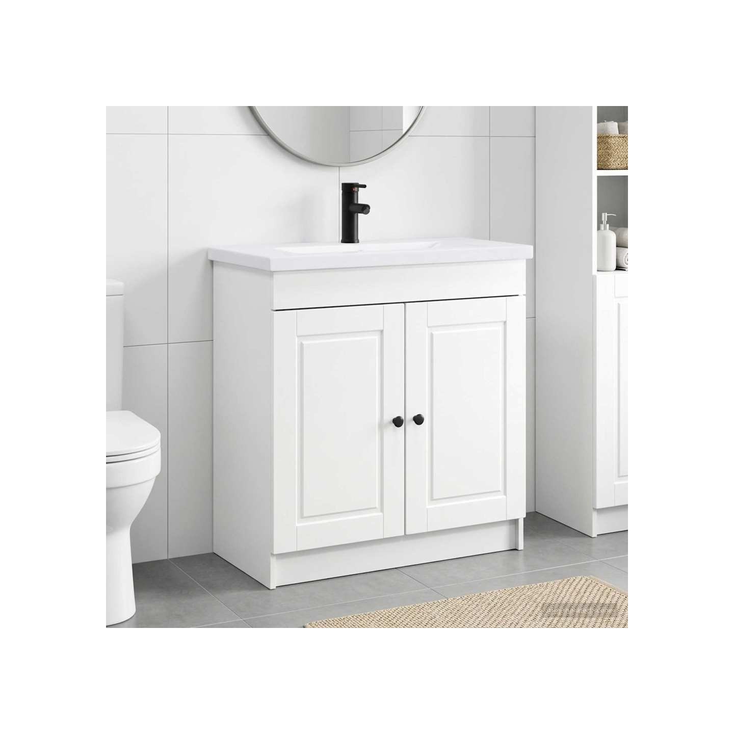 Ensemble de mobilier de salle de bain Blanc 78,5 x 37,5 x 81 cm