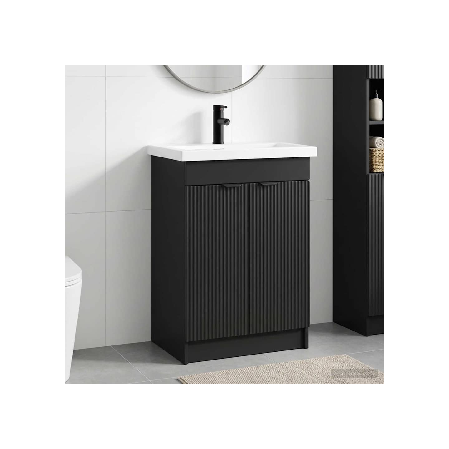 Ensemble de mobilier de salle de bain Noir 78,5 x 37,5 x 81 cm