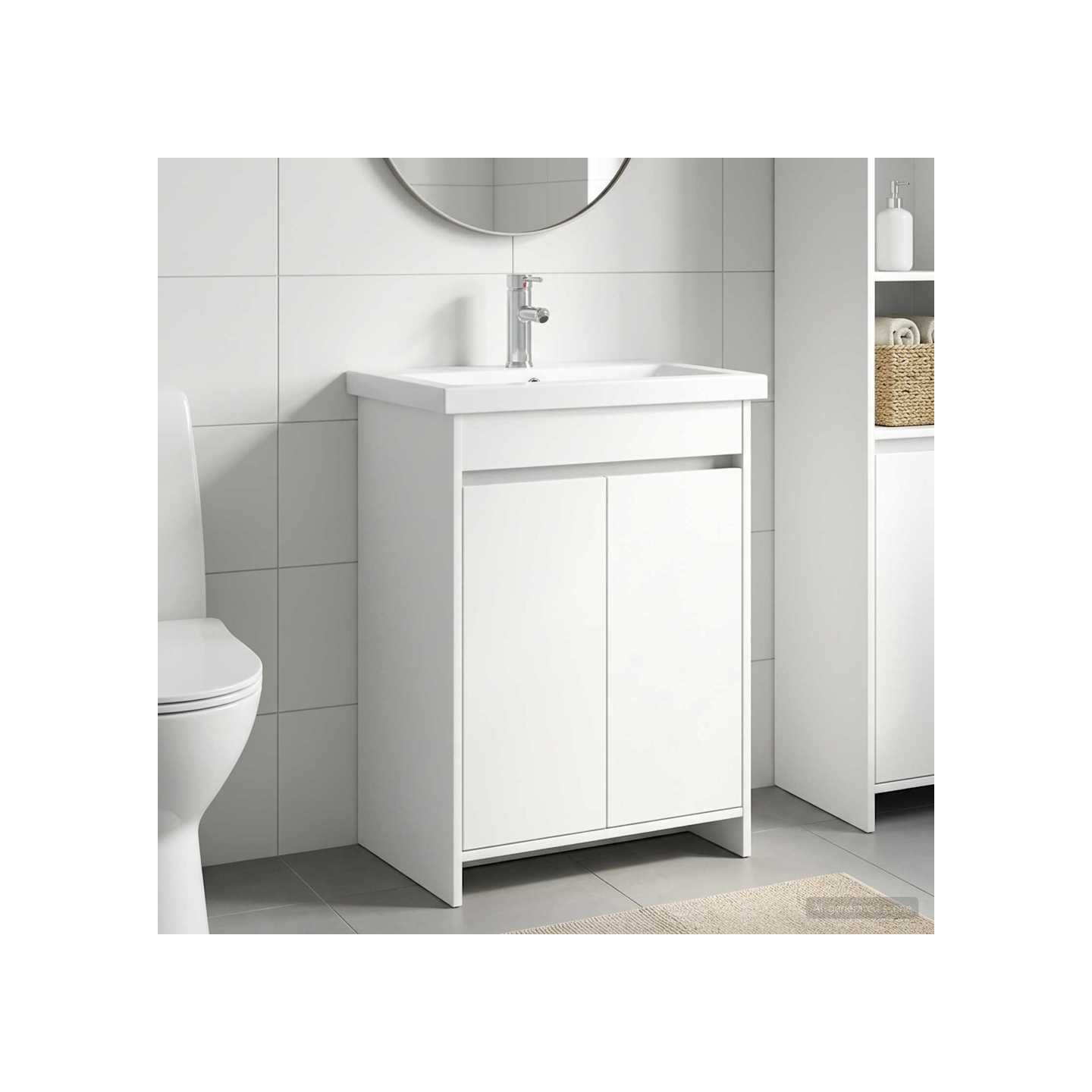 Ensemble de mobilier de salle de bain Blanc 61 x 40 x 84,5 cm