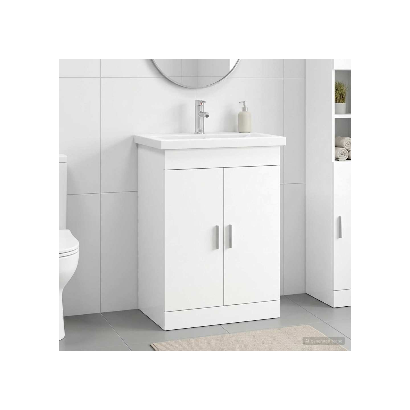 Ensemble de mobilier de salle de bain Blanc 61 x 40 x 84,5 cm