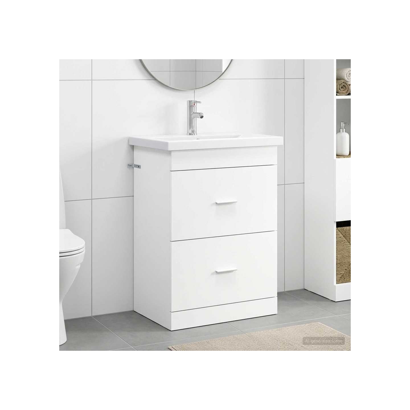 Ensemble de mobilier de salle de bain Blanc 61 x 40 x 84,5 cm